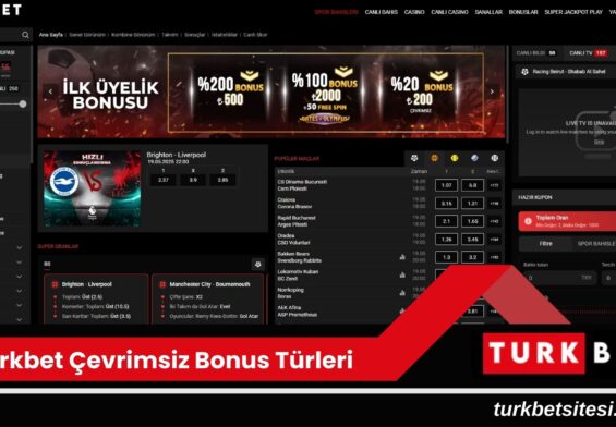 Turkbet Çevrimsiz Bonus Türleri