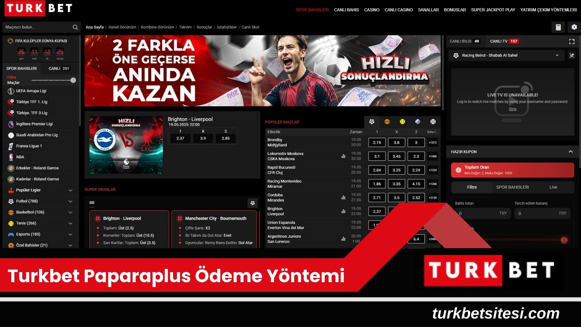 Turkbet Paparaplus Ödeme Yöntemi